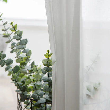 Super Soft Great Hand Feeling White Tulle Curtains