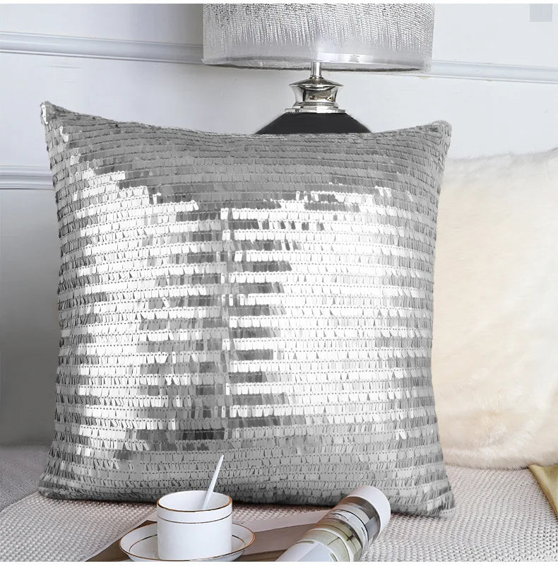 Luxury Sequin Fur Cushion Cover