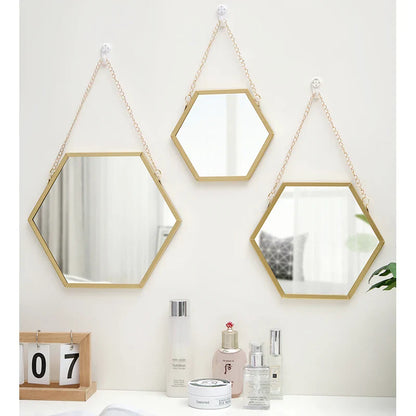 Hexagon Shape Decorative Mirror