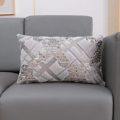 Luxury Sequin Fur Cushion Cover