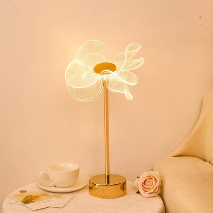 Retro Gold Acrylic Butterfly Desk Lamp