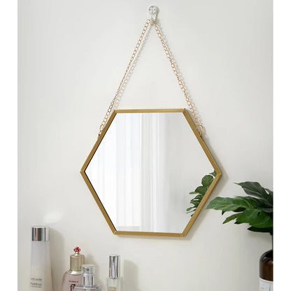 Hexagon Shape Decorative Mirror