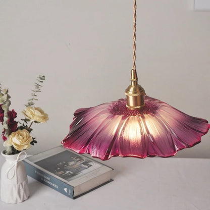 Flower Glass Hanging Light