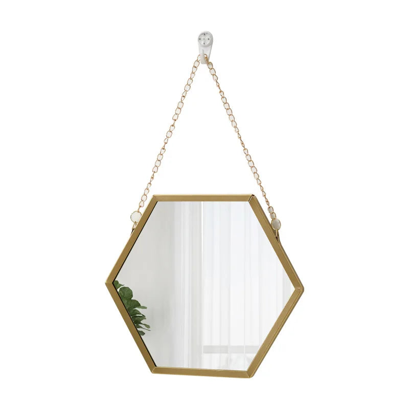 Hexagon Shape Decorative Mirror