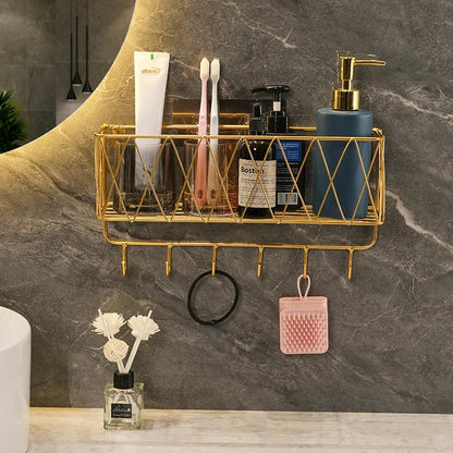 Luxury Gold Bathroom Shelf