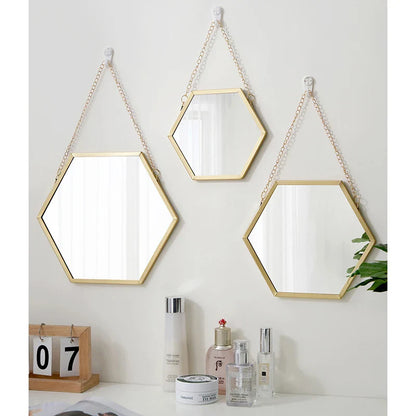 Hexagon Shape Decorative Mirror