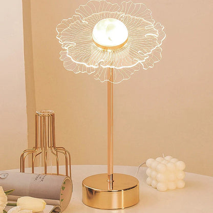 Retro Gold Acrylic Butterfly Desk Lamp