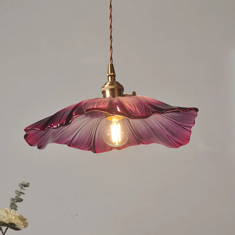 Flower Glass Hanging Light